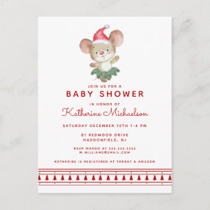 Baby shower Joyeuse invitation de la souris de N