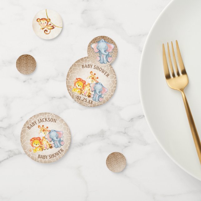 Baby shower Jungle Elephant Confetti Décoration (Groupe)