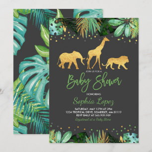 Baby shower Jungle Invitation Baby shower tropical