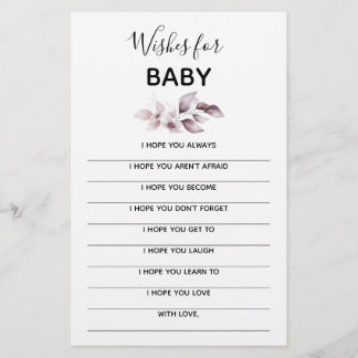 Baby shower Keepsaké - Voeux pour bébé