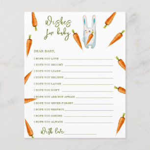 Baby shower lapin aquarelle - vœux pour bébé