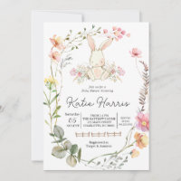 Baby shower lapin, bébé lapin Invitation