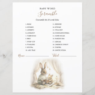 Baby Shower lapin Genre Neutre