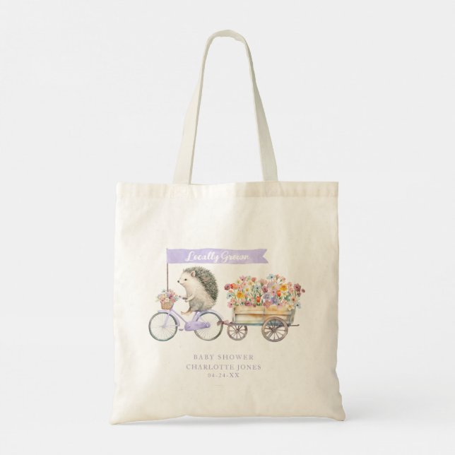 Baby shower Lavender Hérisson Favoriser Sac fourre (Dos)