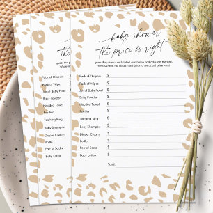 Baby shower Le prix est correct, Safari Games