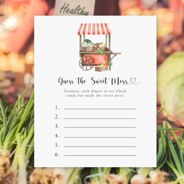 Baby shower légumes - Devinez le doux désordre (Créateur téléchargé)