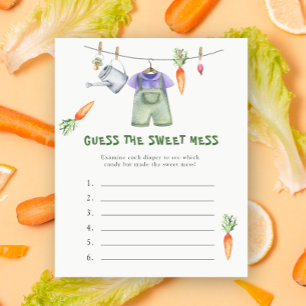 Baby shower légumes - Jeu Devine le doux désordre