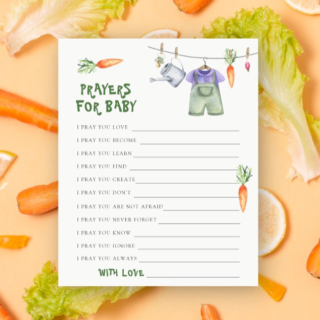 Baby shower légumes - Prières pour bébé (Créateur téléchargé)
