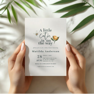 Baby Shower Little Cutie Orange Citrus Botanique