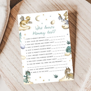 Baby Shower Little Dragon Jeu Qui Sait