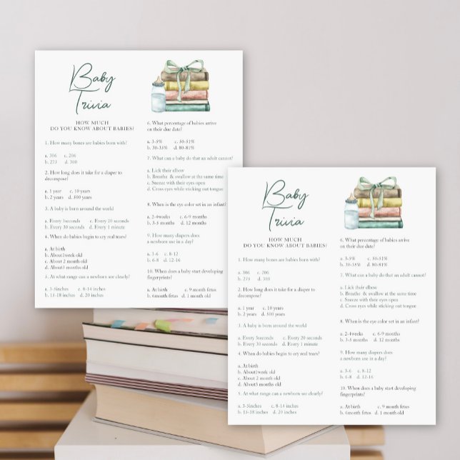 Baby shower livre d'histoires - Jeu de trivia pour (Créateur téléchargé)