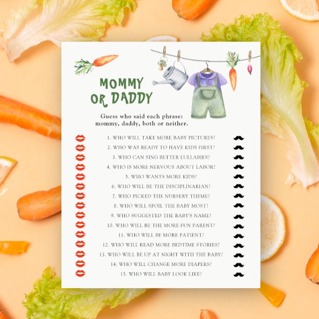 Baby shower local - jeu maman ou papa (Créateur téléchargé)