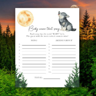 Baby-shower Loup - Jeu de devinette de chanson