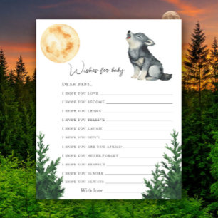 Baby shower loup - vœux pour bébé