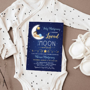 Baby shower Love You The Moon and Back Invitation