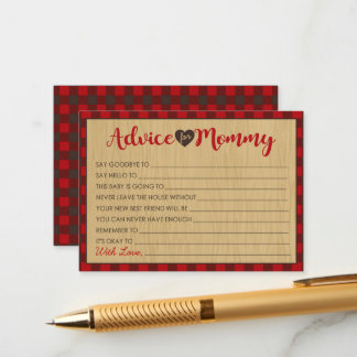 Baby shower Lumberjack Conseils pour cartes maman