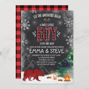 Baby shower Lumberjack Invitation Lumberjack