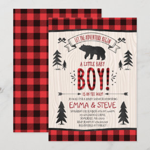 Baby shower Lumberjack Invitation Lumberjack Party