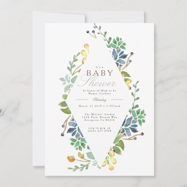 Baby shower lunaire | INVITATION (Devant)