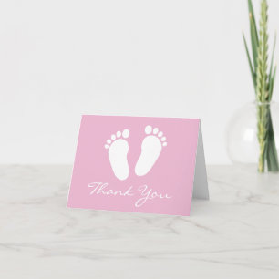 baby shower merci cartes avec des empreintes migno