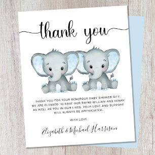 Baby shower Merci Elephant Twin Boys