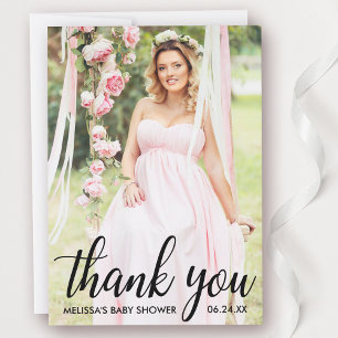 Baby shower Merci moderne Carte photo