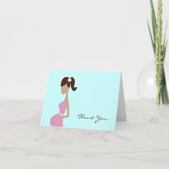 Baby shower Merci note (Devant)