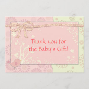 Baby shower Merci Note Pink Frilly
