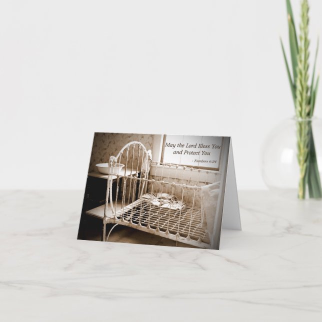 Baby shower Merci Note Que Le Seigneur Vous Béniss (Devant)