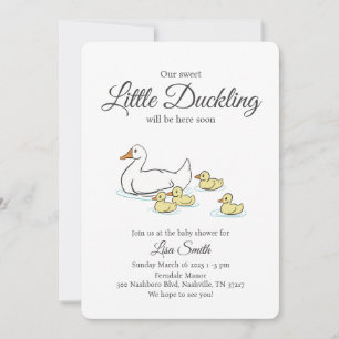 Baby shower Mère Canard et Canards Invitation