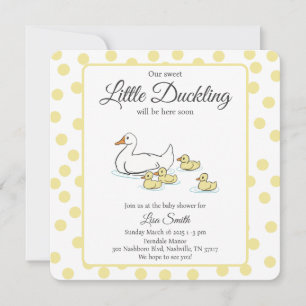Baby shower Mère Canard et Canards Invitation
