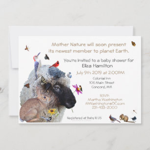 Baby shower Mère Nature Invitation :