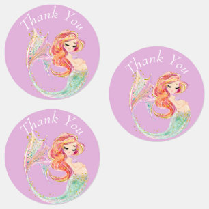 BABY SHOWER MERMAID CUTE ROSE MÈRE Étiquettes