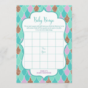 Baby shower Mermaid Jeu 5x7 Invitation