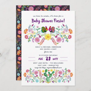 Baby shower mexicain FIESTA Invitation Folk Art