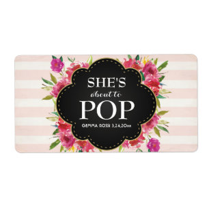 Baby shower Mini Champagne Étiquette fille