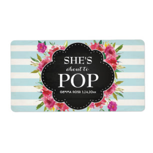 Baby shower Mini Champagne Étiquette Garçon fille