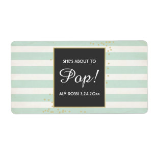 Baby shower Mini Champagne Étiquette Garçon fille