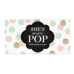 Baby shower Mini Champagne Étiquette Genre Neutre