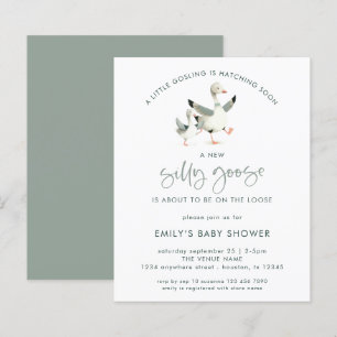 Baby shower minimaliste d'oie d'argent