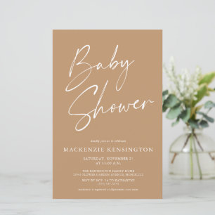 Baby Shower Minimaliste Tons Terre Budget Script