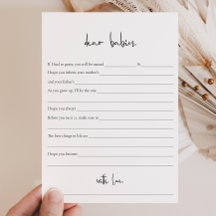 Baby shower moderne minimaliste Twins Wards Cartes