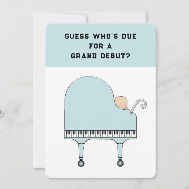 Baby shower Musique Thème Invitation (Devant)