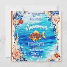 baby shower nageur bluewater scission invitation