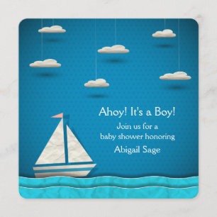 Baby shower nautique Invitation ~ Garçons