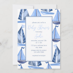 Baby shower nautique Invitation Pour Un Garçon