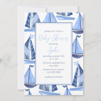 Baby shower nautique Invitation Pour Un Garçon