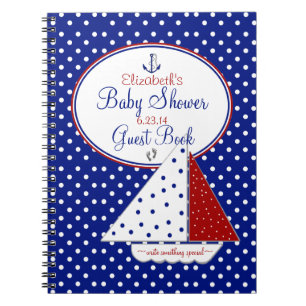 Baby shower nautique - Livre d'invité
