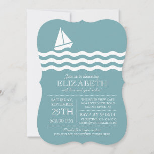 Baby shower nautique moderne Invitation