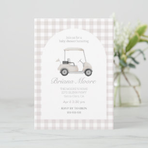 Baby shower Neutral Golf cart Invitation
